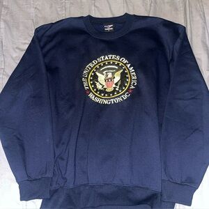 Navy Blue USA Emblem Crewneck